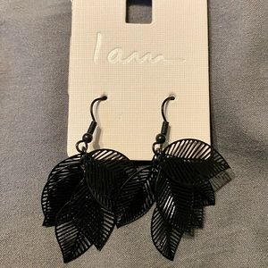 NWT “I AM” Brand Black Leaf Earrings. VERY BEAUTIFUL! Never been worn!